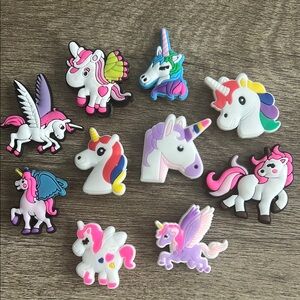 JIBBITZ. Unicorn Frenzy. Set of 10. Fits Crocs & similar. 🦄🦄